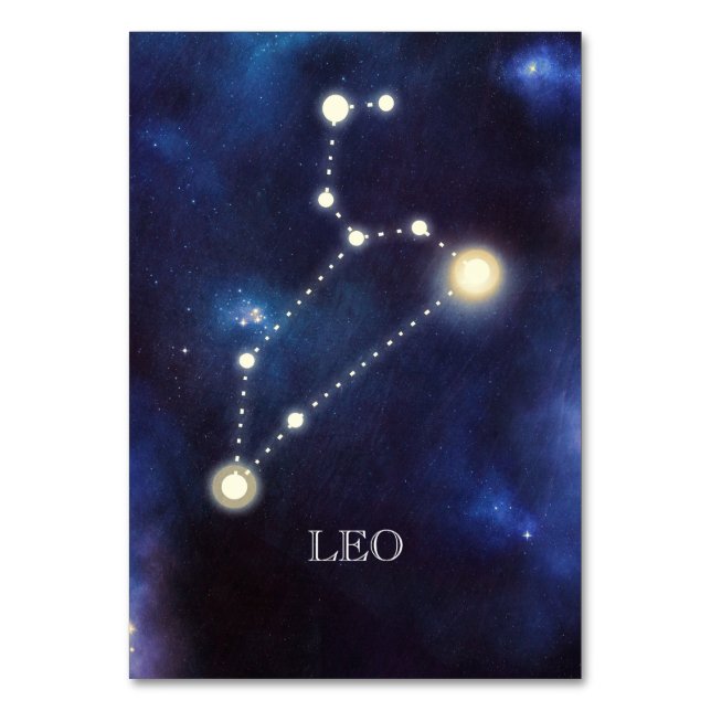 Constellation | Leo | Wedding Table Number (Front)