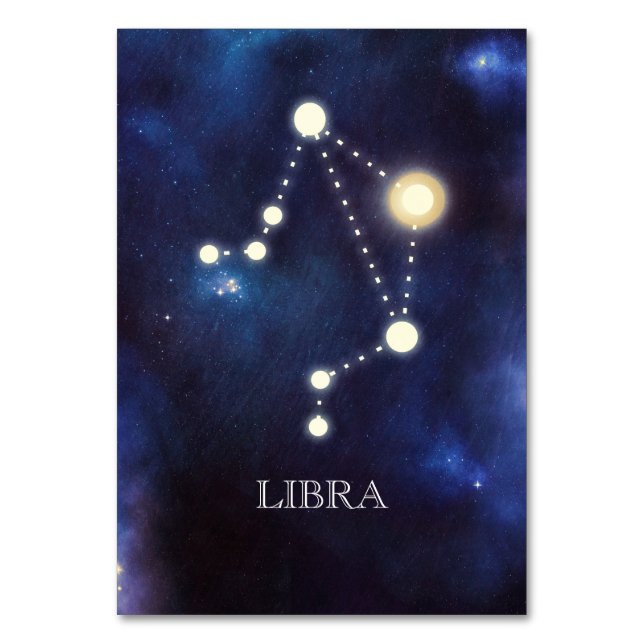 Constellation | Libra | Wedding Table Number (Front)
