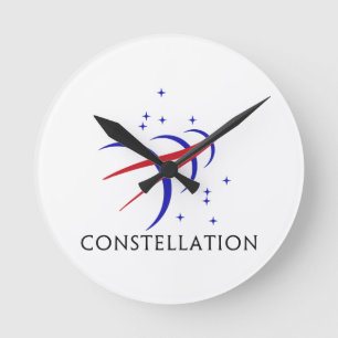 Constellation logo round clock