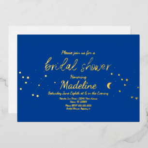 Constellation Mariage Or Foil Pressé Invitation