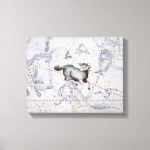 Constellation of Aries, plate 4 from 'Atlas Coeles Canvas Print