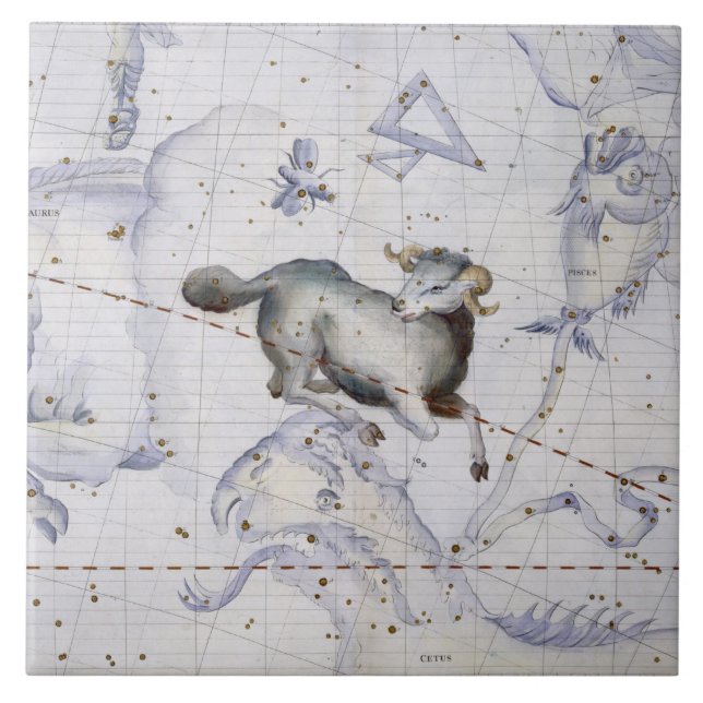 Constellation of Aries, plate 4 from 'Atlas Coeles Tile (Front)