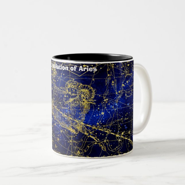 Constellation of Aries Two-Tone Coffee Mug (Front Right)