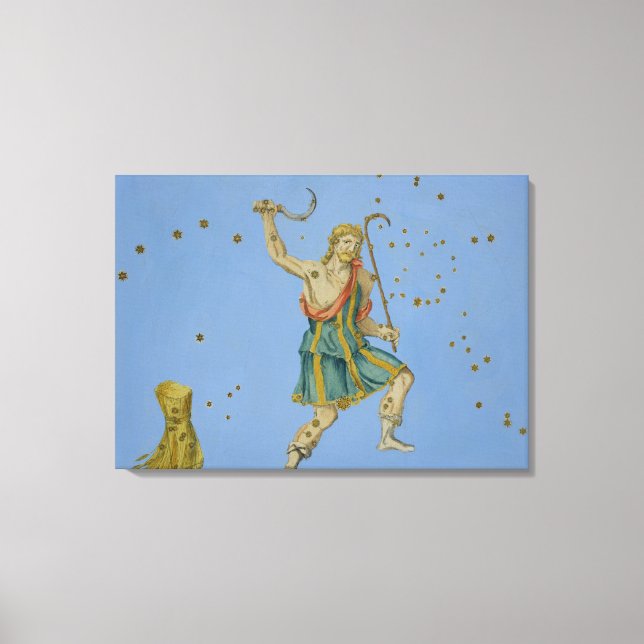 Constellation of Bootes, from 'Uranometria' by Joh Canvas Print (Front)