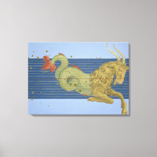 Constellation of Capricorn, from 'Uranometria' by Canvas Print