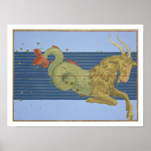 Constellation of Capricorn, from 'Uranometria' by Poster