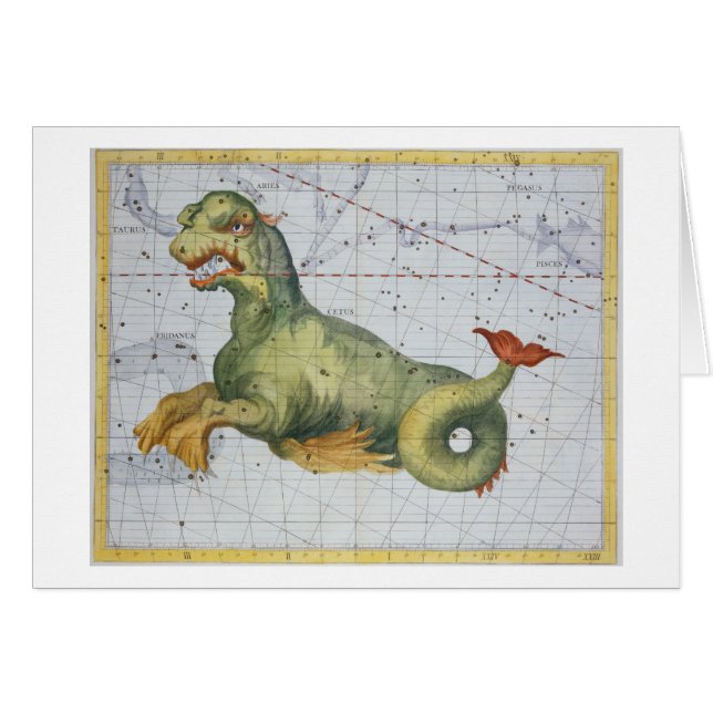 Constellation of Cetus the Whale, from 'Atlas Coel (Front Horizontal)