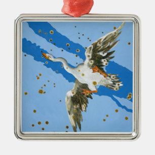 Constellation of Cygnus, from 'Uranometria' writte Metal Ornament