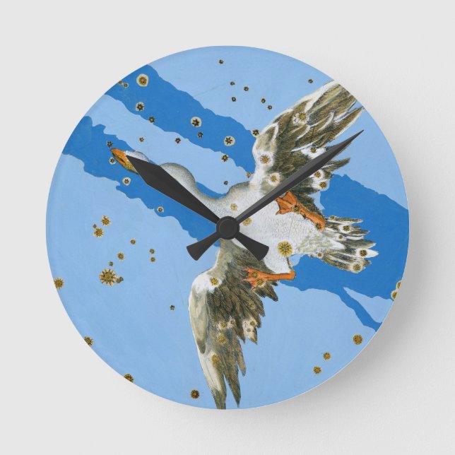 Constellation of Cygnus, from 'Uranometria' writte Round Clock (Front)