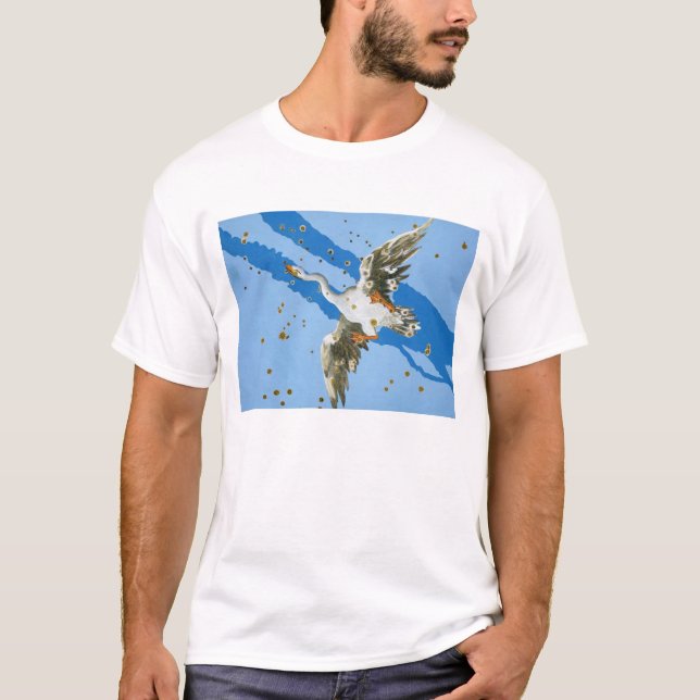 Constellation of Cygnus, from 'Uranometria' writte T-Shirt (Front)