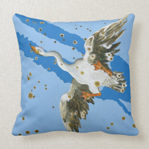 Constellation of Cygnus, from 'Uranometria' writte Throw Pillow