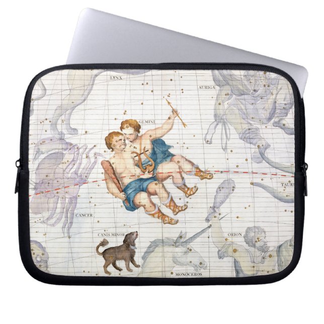 Constellation of Gemini with Canis Minor, plate 13 Laptop Sleeve (Front)