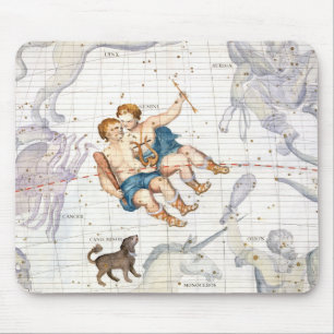 Constellation of Gemini with Canis Minor, plate 13 Mouse Pad