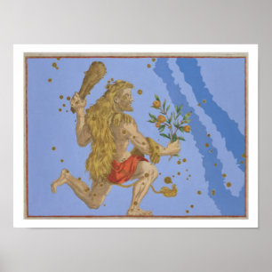 Constellation of Hercules Lion's Pelt, from 'Urano Poster