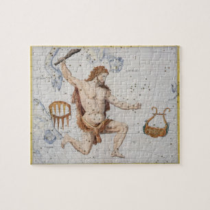 Constellation of Hercules with Corona and Lyra, pl Jigsaw Puzzle