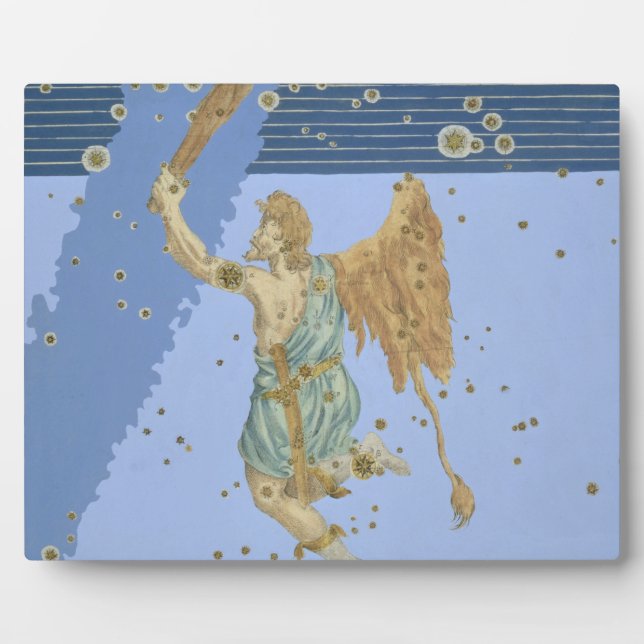 Constellation of Orion, from 'Uranometria' by Joha Plaque (Front)