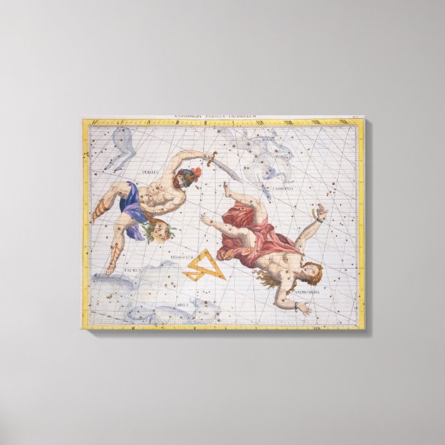 Constellation of Perseus and Andromeda, from 'Atla Canvas Print (Front)