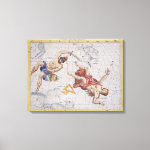 Constellation of Perseus and Andromeda, from 'Atla Canvas Print