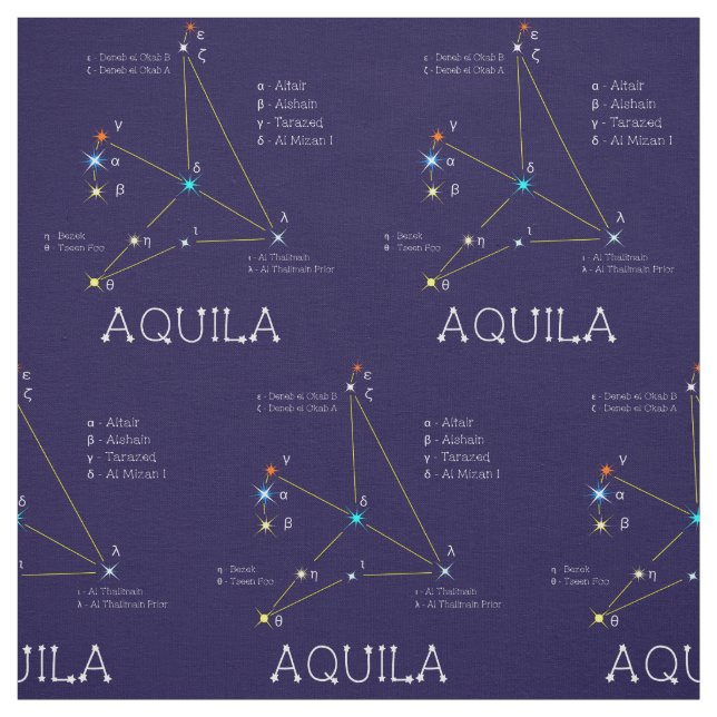 Constellation Of Stars Aquila Or Eagle Fabric (Swatch)