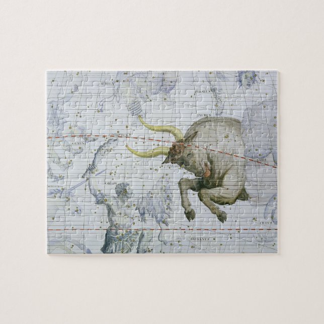 Constellation of Taurus, plate 2 from 'Atlas Coele Jigsaw Puzzle (Horizontal)