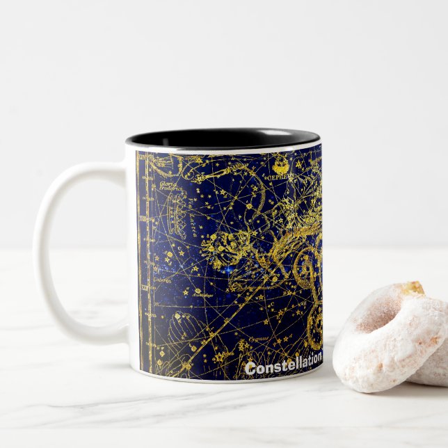 Constellation of the Dragon Two-Tone Coffee Mug (With Donut)