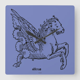 Constellation: Pegasus Square Wall Clock