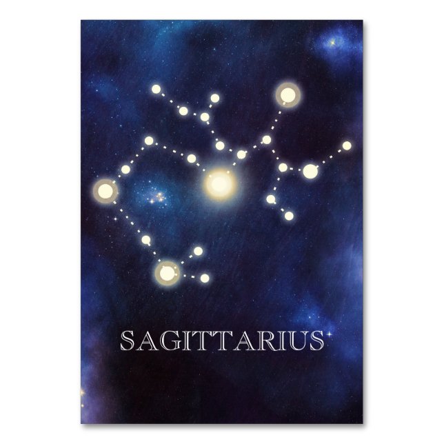 Constellation | Sagittarius | Wedding Table Number (Front)