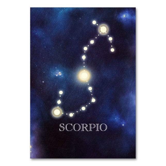 Constellation | Scorpio | Wedding Table Number (Front)
