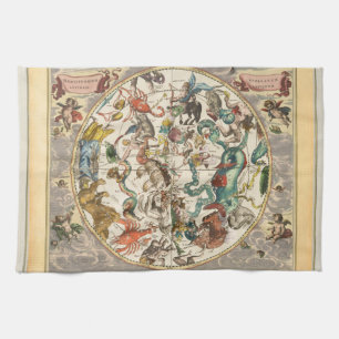 Constellation Sky Celestial Zodiac Star Map  Kitchen Towel