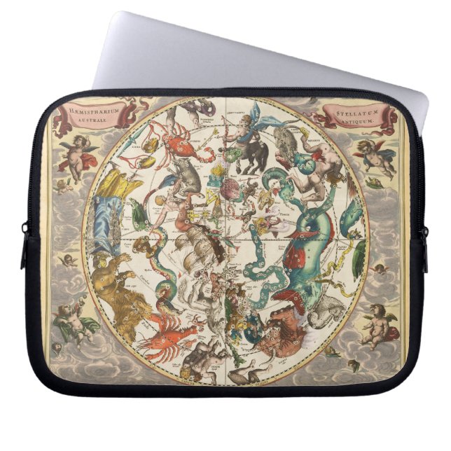 Constellation Sky Celestial Zodiac Star Map  Laptop Sleeve (Front)