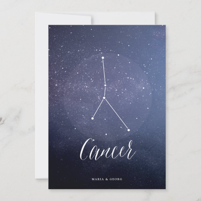 Constellation Star Celestial Table Number Cancer (Front)