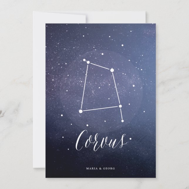 Constellation Star Celestial Table Number Corvus (Front)