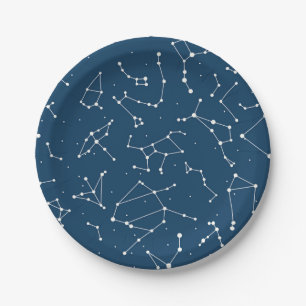 Constellation Star Pattern Paper Plate