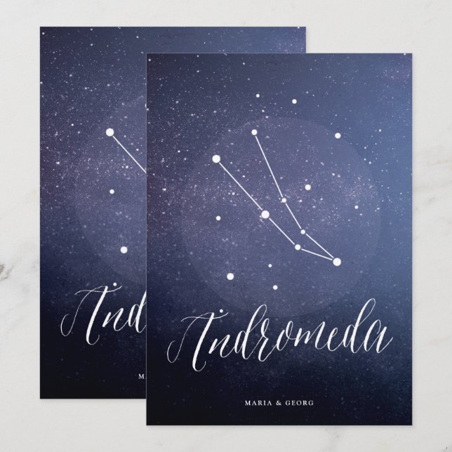 Constellation Star Table Number Andromeda (Front/Back)
