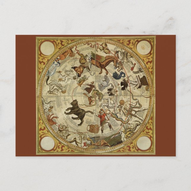 Constellation Stars Northern Sky Vintage Astronomy Postcard (Front)