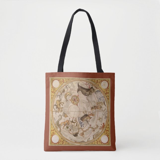 Constellation Stars Southern Sky Vintage Astronomy Tote Bag (Front)