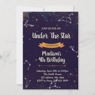 Constellation under the star shower invitation