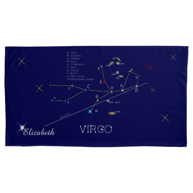 Constellation VIRGO unique, impressive Pillowcase (Front)