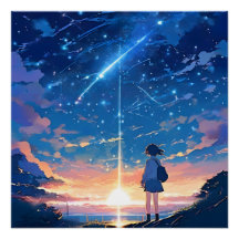 constellation with shooting stars