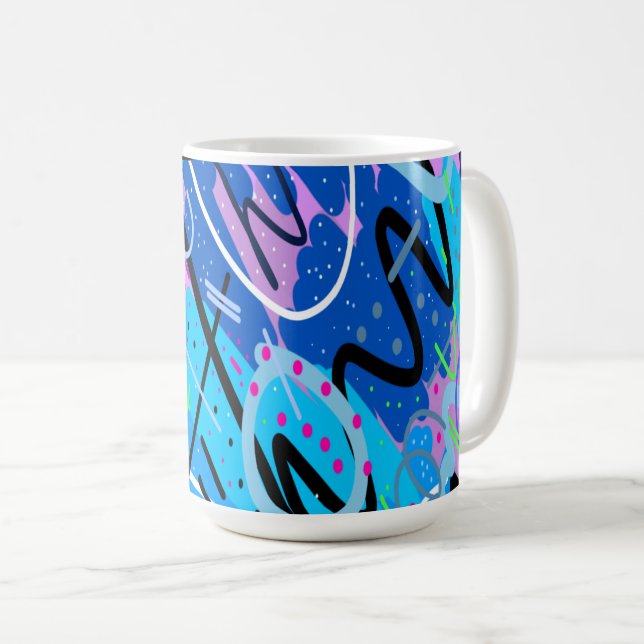 Constellations Abstract Art Coffee Mug (Front Right)