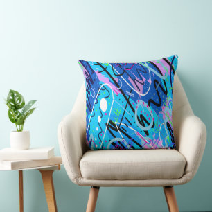 Constellations Abstract Art Throw Pillow