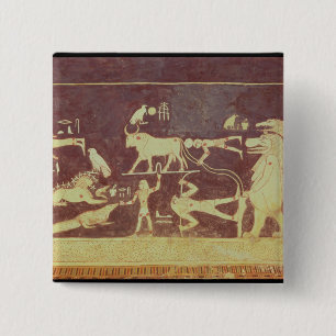 Constellations, from the funerary chamber 2 inch square button