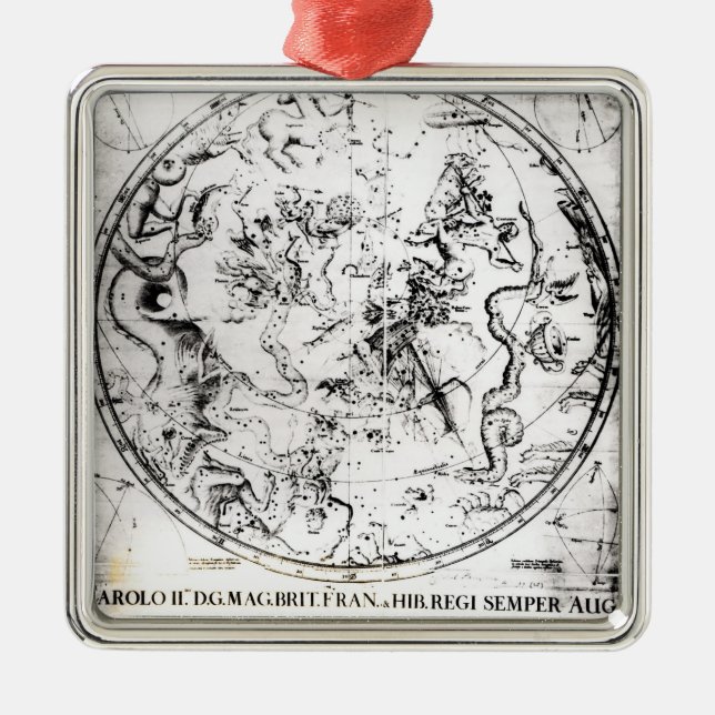 Constellations of the Southern Hemisphere Metal Ornament (Front)