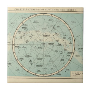 Constellations, Solar System, Moon Tile