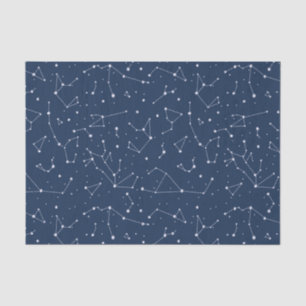 Constellations Starry Sky Navy Blue  Tissue Paper