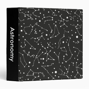 Constellations White and Black Binder