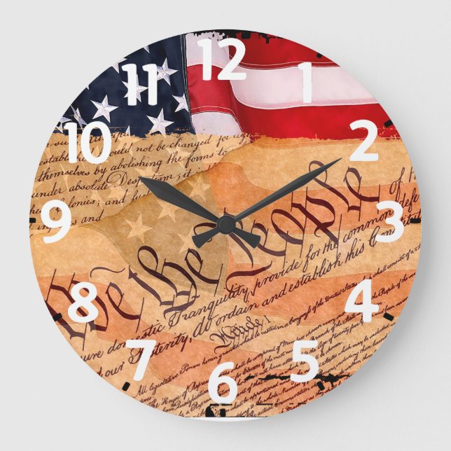 Constitution Acrylic Round Wall Clock (Front)