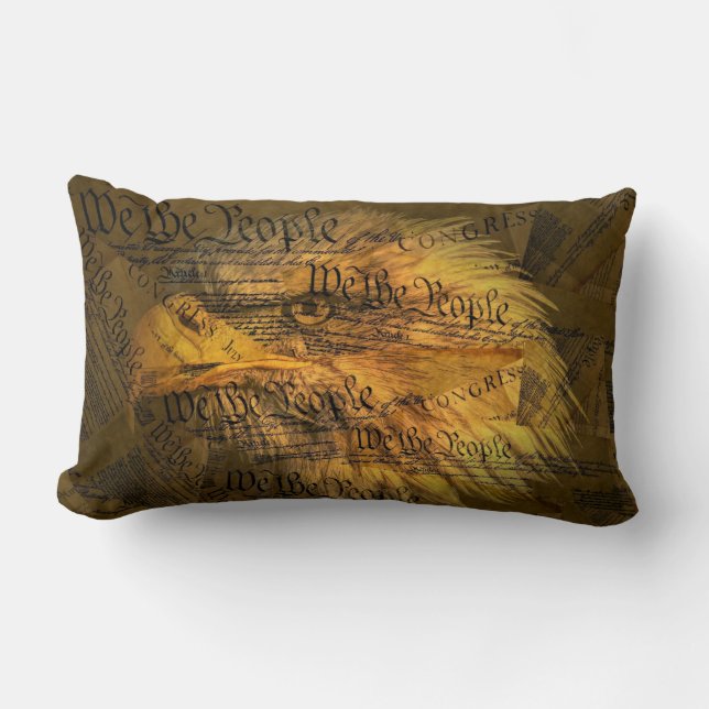 Constitution American Bald Eagle Lumbar Pillow (Front)