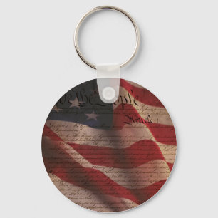 Constitution and Flag Keychain