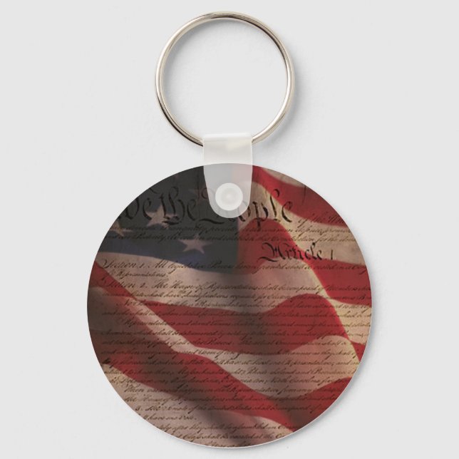 Constitution and Flag Keychain (Front)